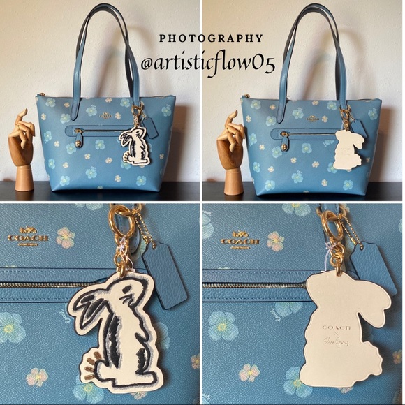 NEW! Coach Taylor Pansy Tote & Selena Gomez Charm! - Picture 16 of 16